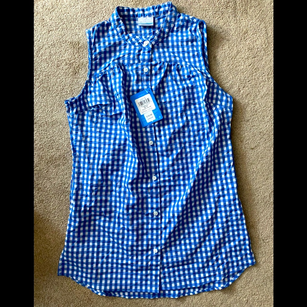 NWT‼️ Columbia Sleeveless Blue & White Tunic Small